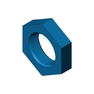 Metric M30  Thin Profile Hex Nut - Print Friendly