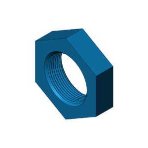 Metric M33  Thin Profile Hex Nut - Print Friendly