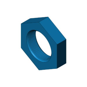 Metric M36  Thin Profile Hex Nut - Print Friendly