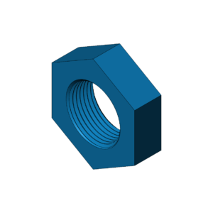 Metric M45  Thin Profile Hex Nut - Print Friendly