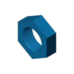 Metric M52  Thin Profile Hex Nut - Print Friendly