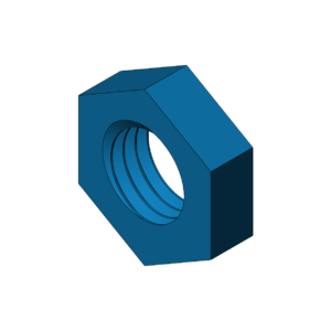 Metric M7  Thin Profile Hex Nut - Print Friendly